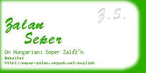 zalan seper business card